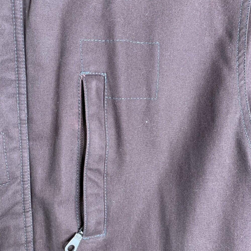 Dockers Mens Metal Clip Hook & Ring Closure Heavy Coat Quilt Lining Brown Size L - Picture 5 of 16